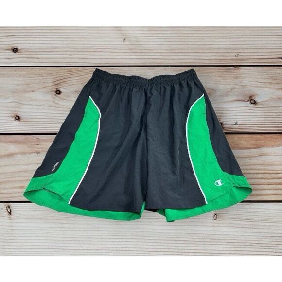 Men's Champion Authentic Basketball Shorts Sz 2XL Cool CTRL Black Green Vented - Picture 1 of 7
